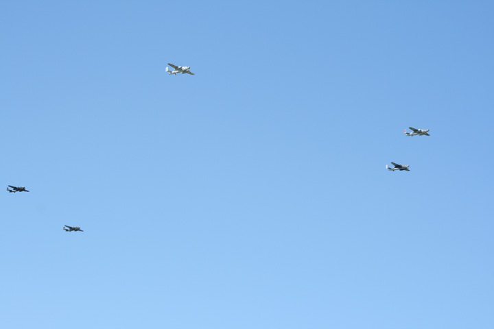 Warbirds And Airshows - Doolittle Reunion B-25 Fly-Over 2010